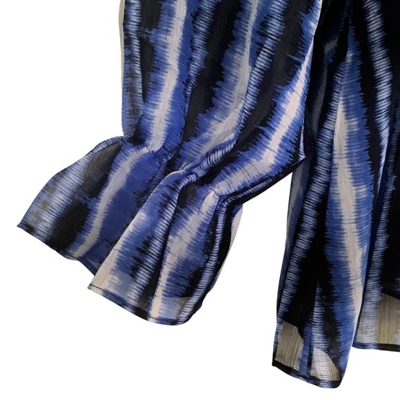 INC Off The Shoulder Halter Top Blue White Tie Dye Women's XXL NEW - Picture 5 of 7